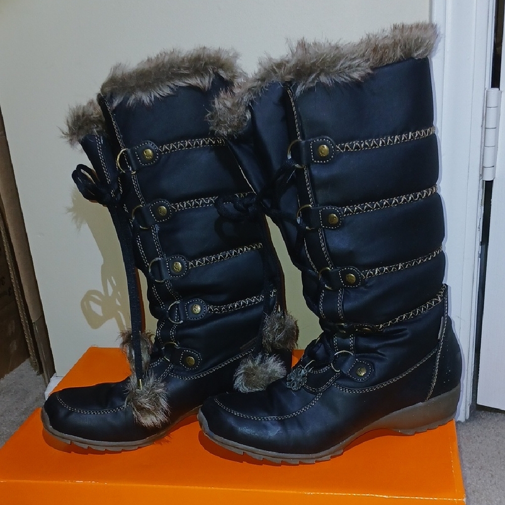 Sporto Waterproof Faux Fur Mid-Calf Winter Boots Women's 8